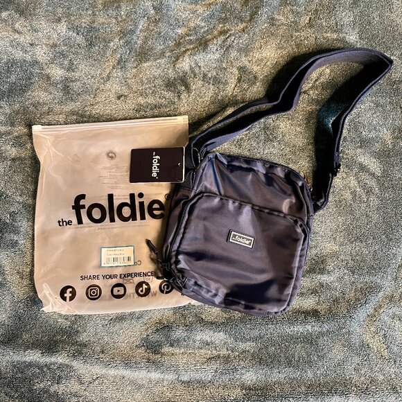 The Foldie Handbags - NWT Foldie Sling Bag Navy Blue with dustcover